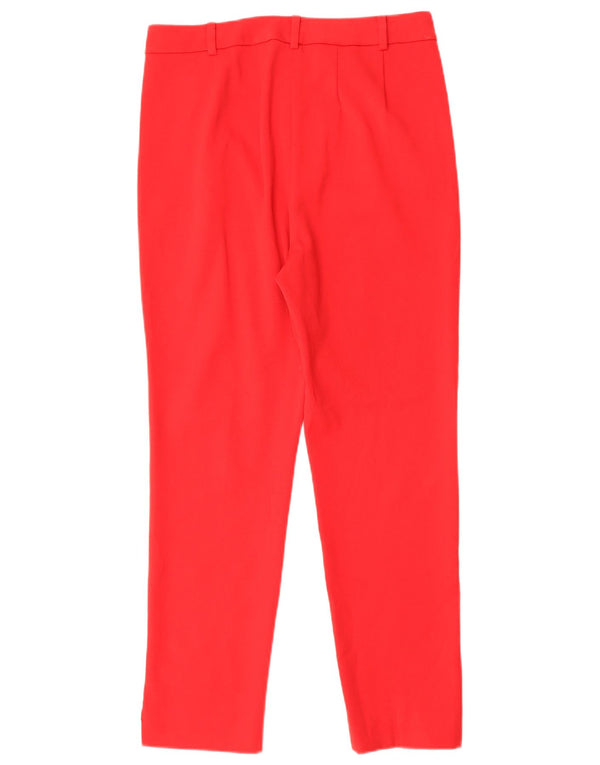 Damskie spodnie garniturowe Marks & Spencer UK 10 Small W27 L27 Czerwony poliester