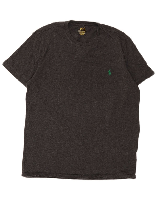 Polo Ralph Lauren Męski T-shirt o dopasowanym kroju, duży, szary, bawełniany