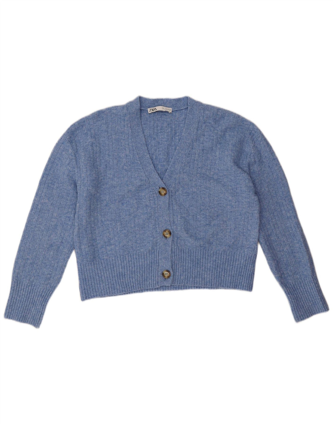 Damski sweter oversize Zara UK 10, mały, niebieski poliester