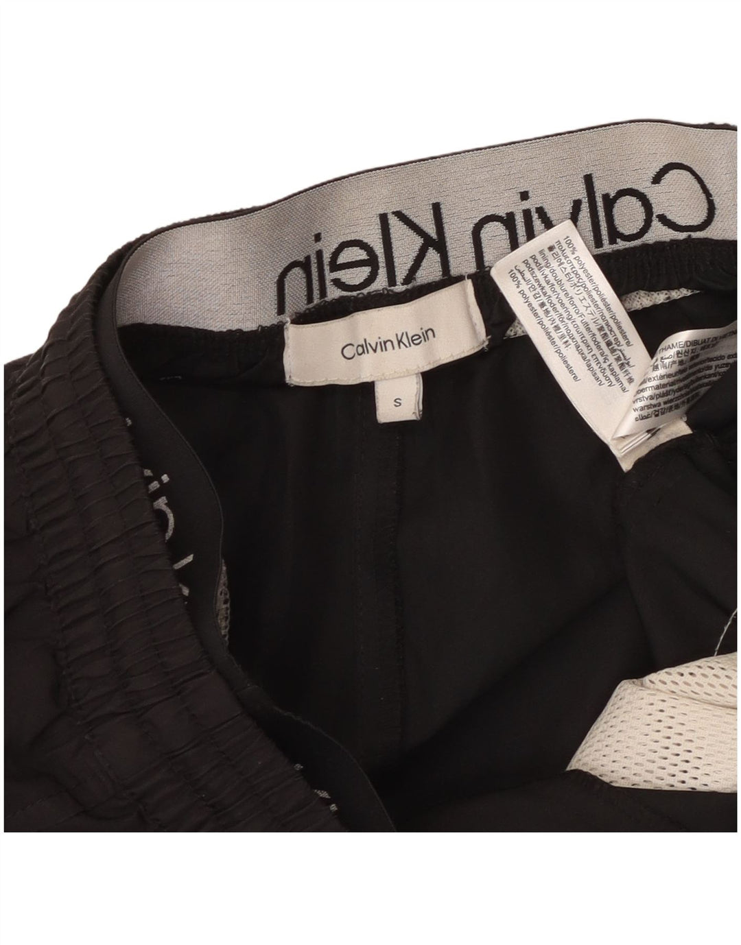 Męskie spodenki sportowe Calvin Klein, małe, czarne, poliestrowe