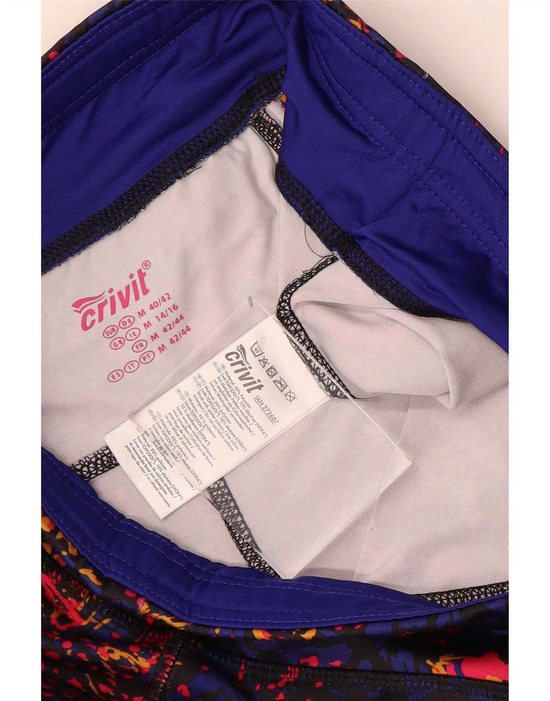 Legginsy damskie Crivit UK 14/16 Średni wielobarwny kwiatowy poliester