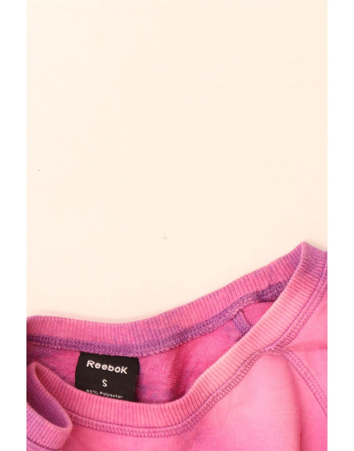 Damska bluza Reebok Graphic Jumper UK 10 Small Pink Tie Dye Poliester