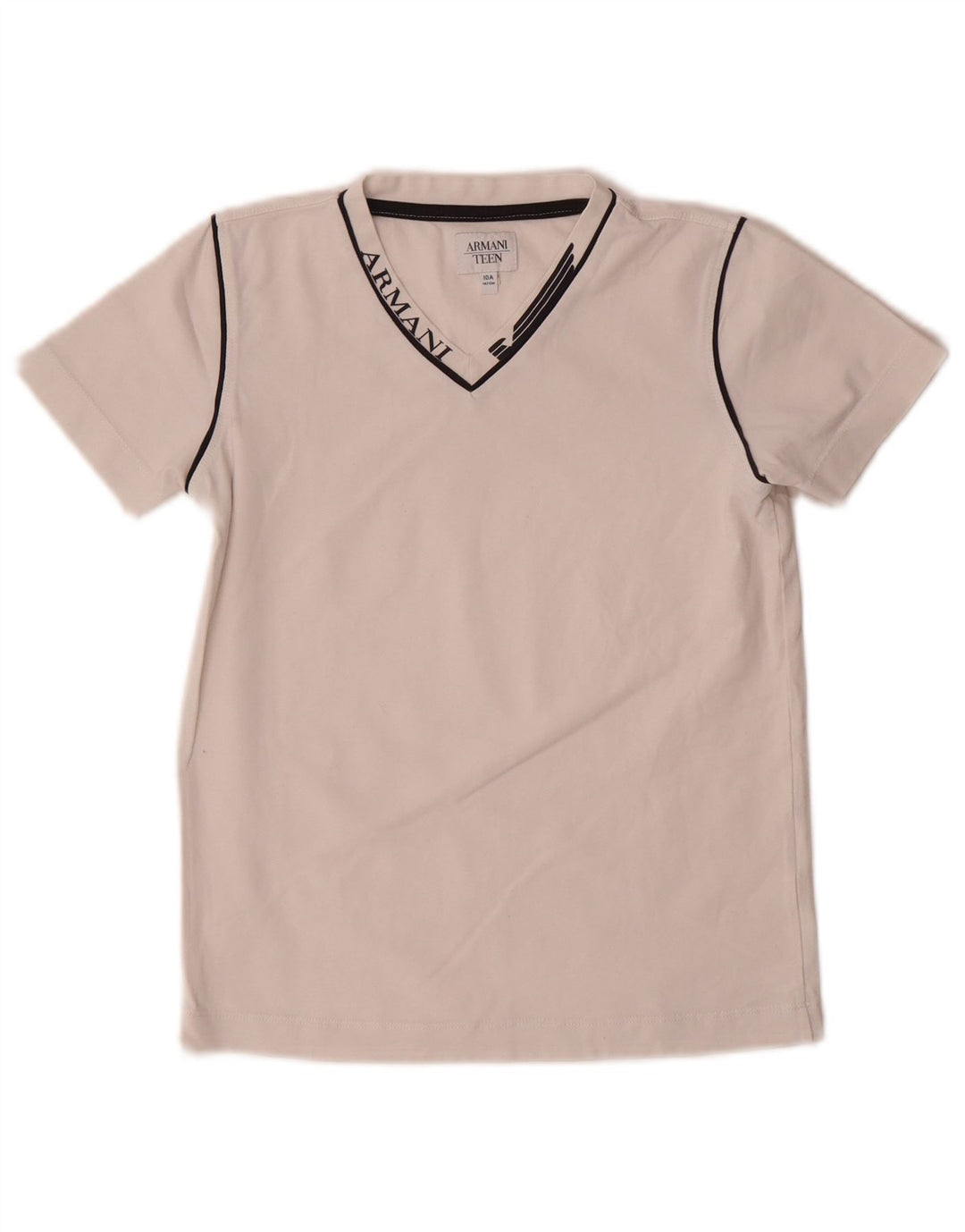 Chłopięcy T-shirt z grafiką Armani, 9-10 lat, biały