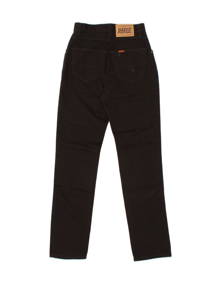 RIFLE Womens Tapered Jeans W27 L30 Black Cotton Vintage Rifle and Second-Hand Rifle from Messina Hembry 