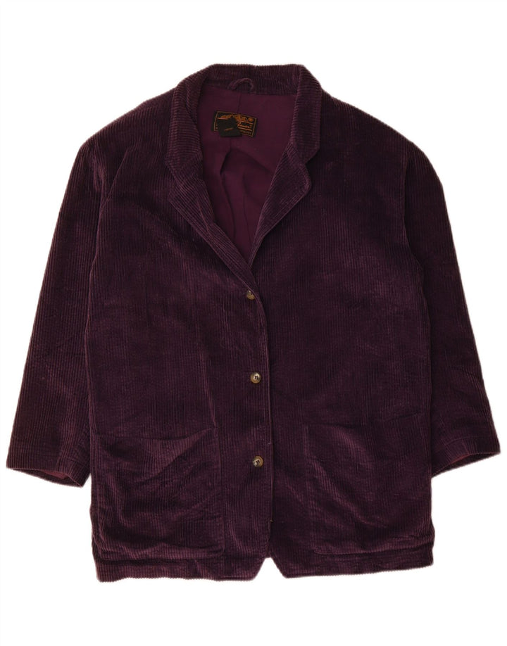 EDDIE BAUER Damska marynarka oversize zapinana na 3 guziki, UK 10, mała burgundowa