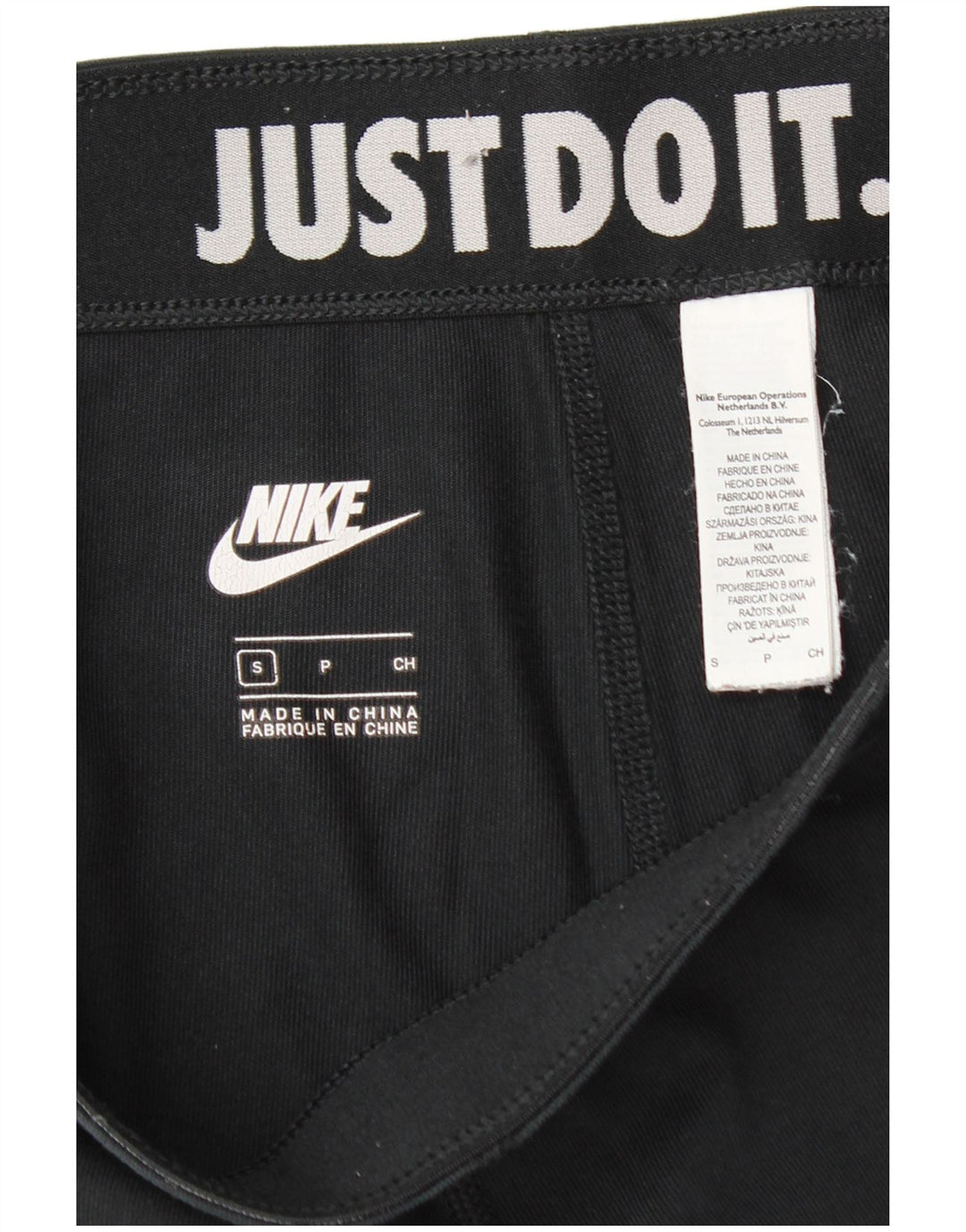 Damskie legginsy Nike Graphic UK 10, małe, czarne, bawełniane