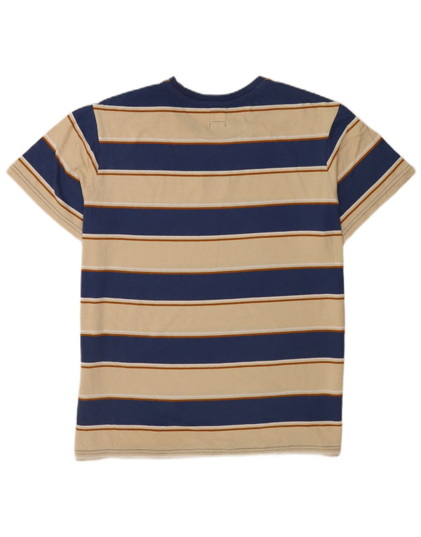 Męski T-shirt Levi's o swobodnym kroju, duży, beżowy, bawełniany w paski