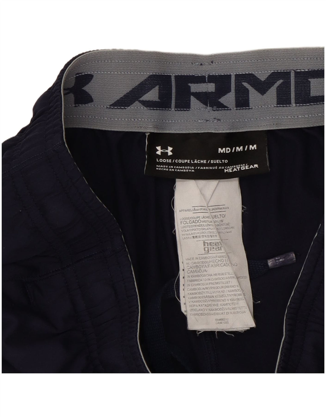 Męskie spodenki sportowe Under Armour Heat Gear, średni granatowy poliester