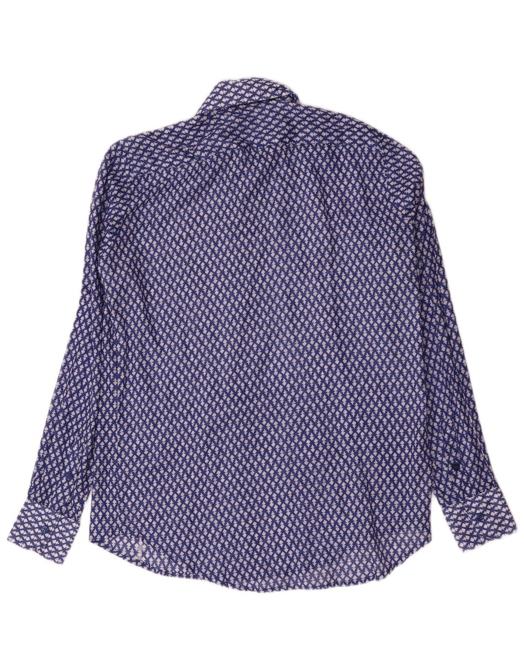 Koszula męska w stylu vintage, średnio niebieska w kwiaty