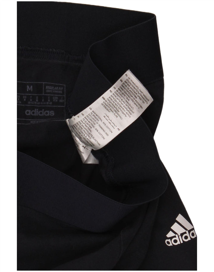 Damskie legginsy Adidas o regularnym kroju UK 12/14, średnia czarna bawełna