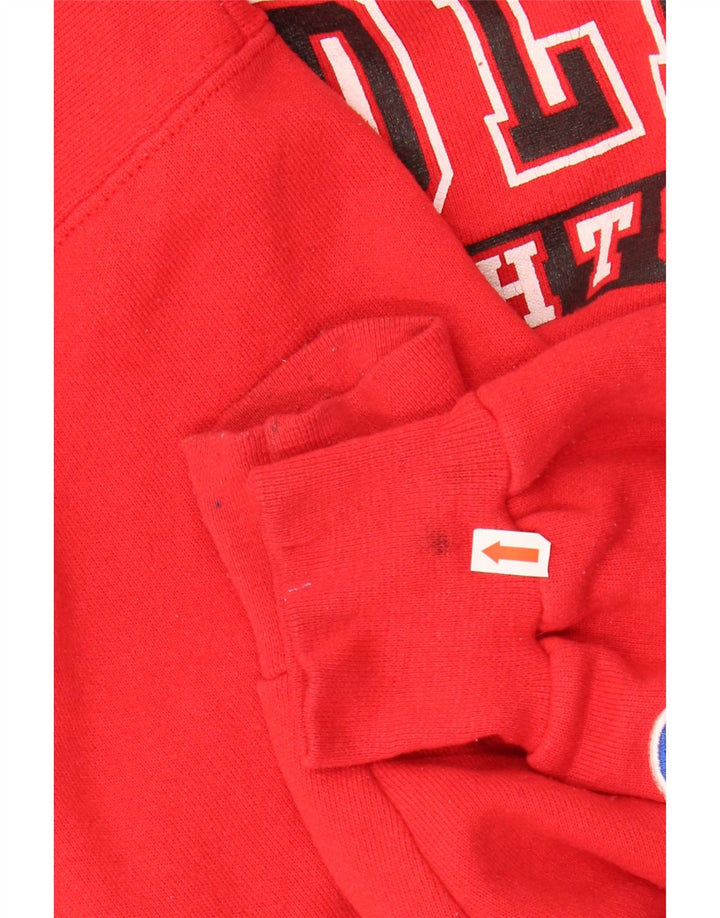 CHAMPION Womens Graphic Oversized Sweatshirt Jumper UK 10 Small Red
