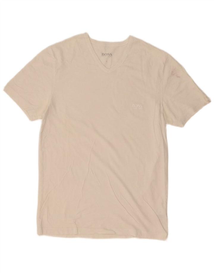 T-shirt męski Hugo Boss, mały, biały, bawełniany