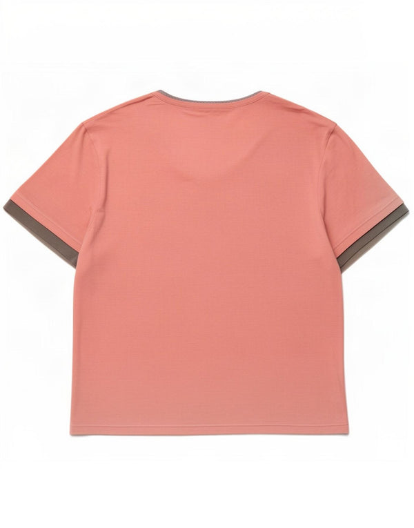 Damska koszulka graficzna Gymnasium Top UK 18 XL Różowa tkanina argyle/diamentowa wiskoza