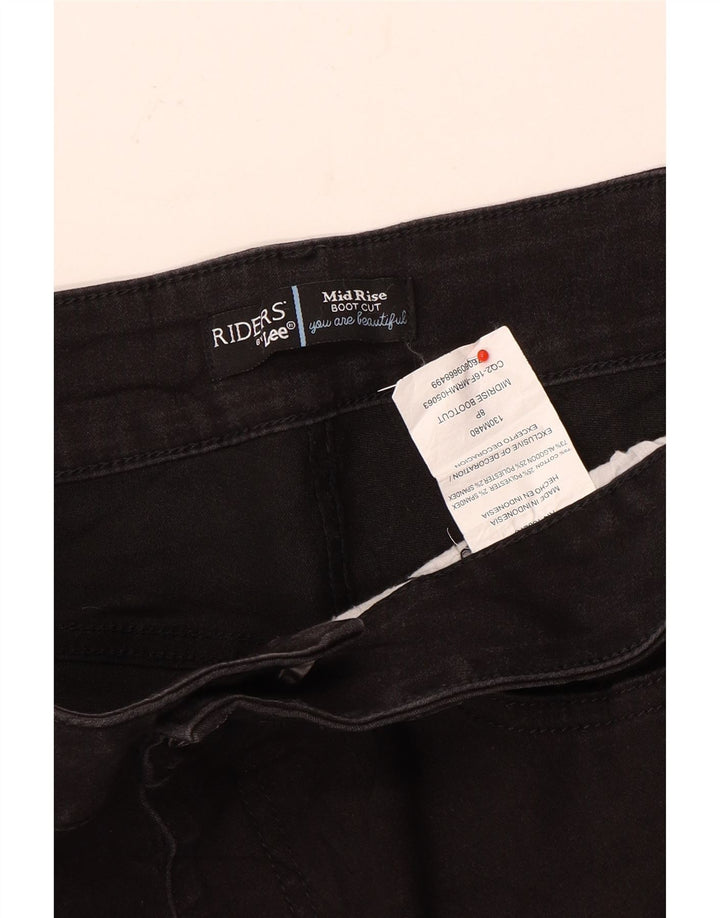 Damskie dżinsy Lee Riders Mid Rise Bootcut US 8 Medium W30 L29 Czarna bawełna