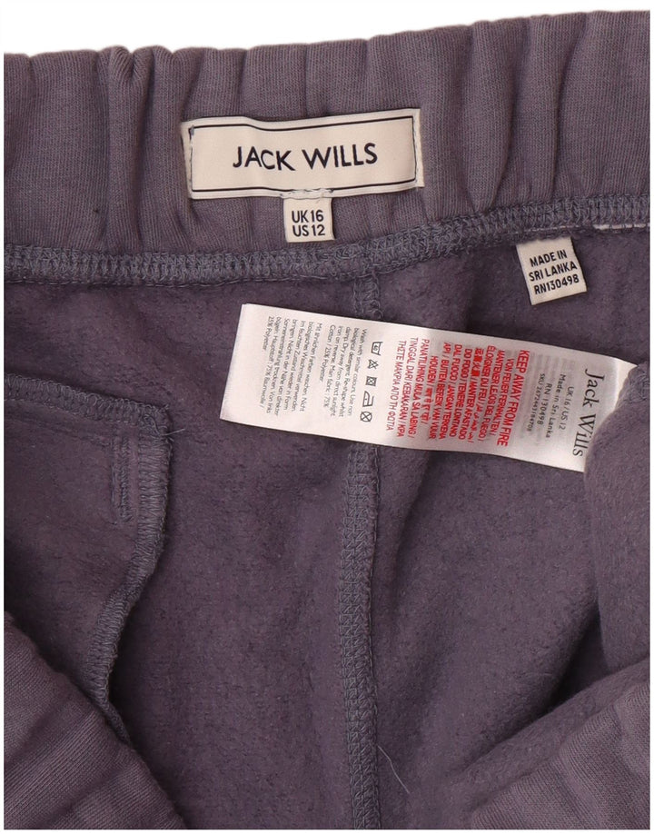 Damskie spodnie dresowe JACK WILLS Joggers UK 16, duże, fioletowe, bawełniane