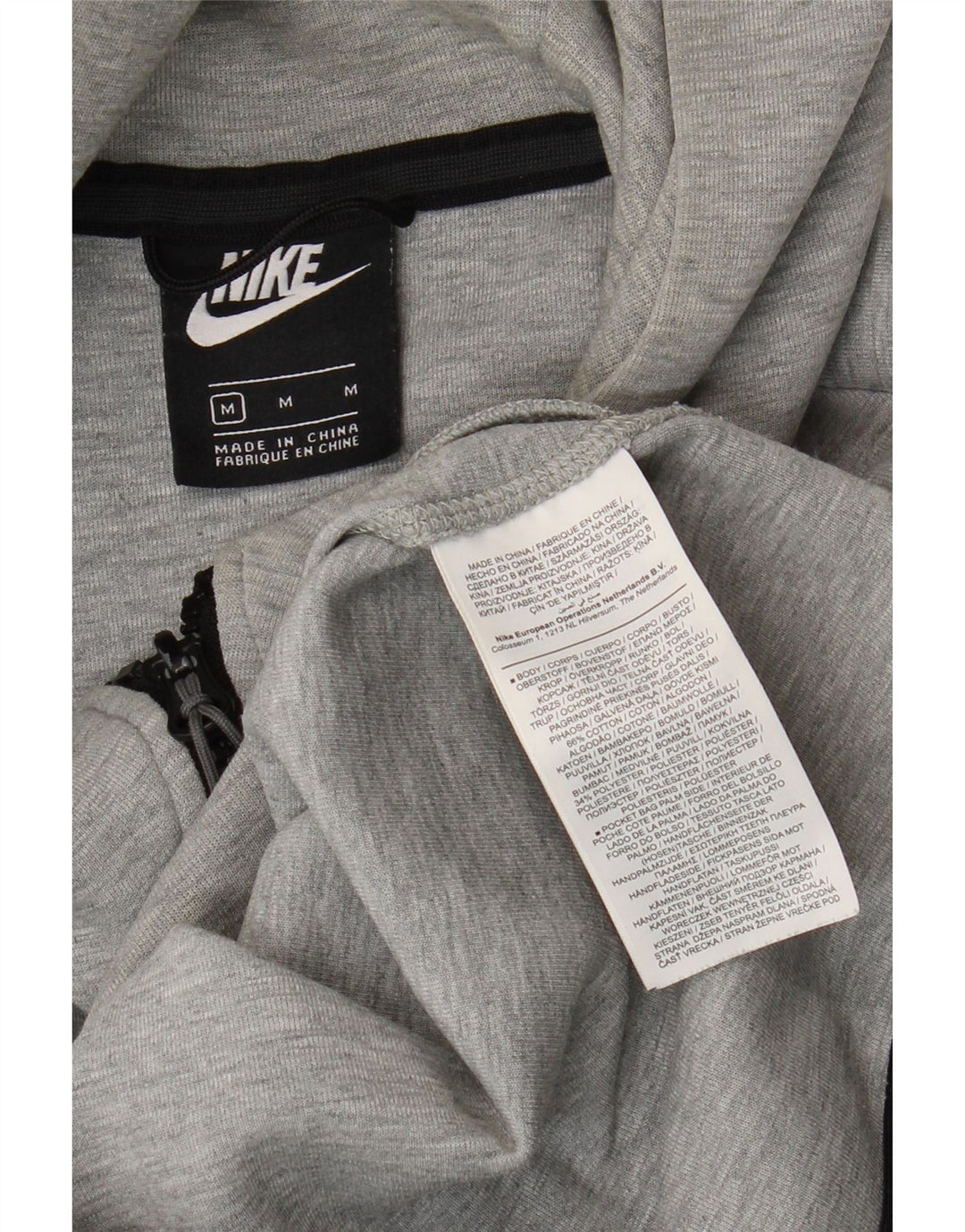 Męski sweter z kapturem i zamkiem Nike, średnioszary, bawełniany