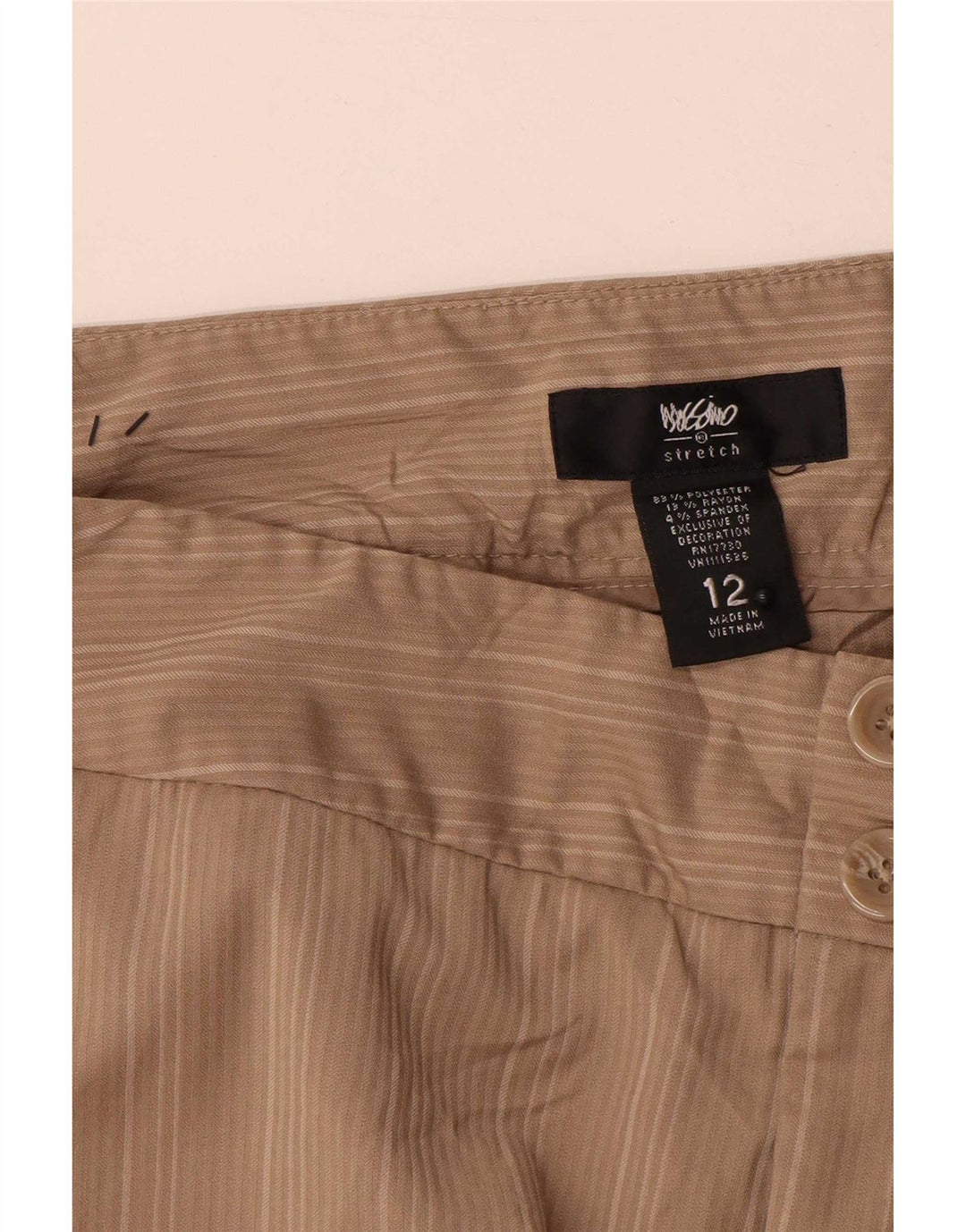 Damskie spodenki Chino Mossimo US 12 Large W32 Beżowy poliester w paski
