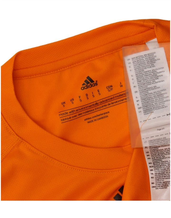 Adidas Męska koszulka Climalite Top, mała, pomarańczowa, poliestrowa