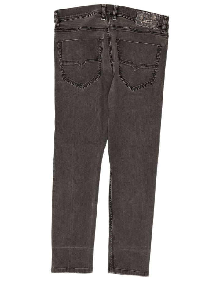 Męskie jeansy Diesel Slim W30 L27 Szara bawełna