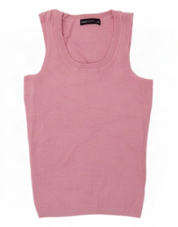 Marks & Spencer Damski top z kamizelką UK 8 Small Pink wiskoza