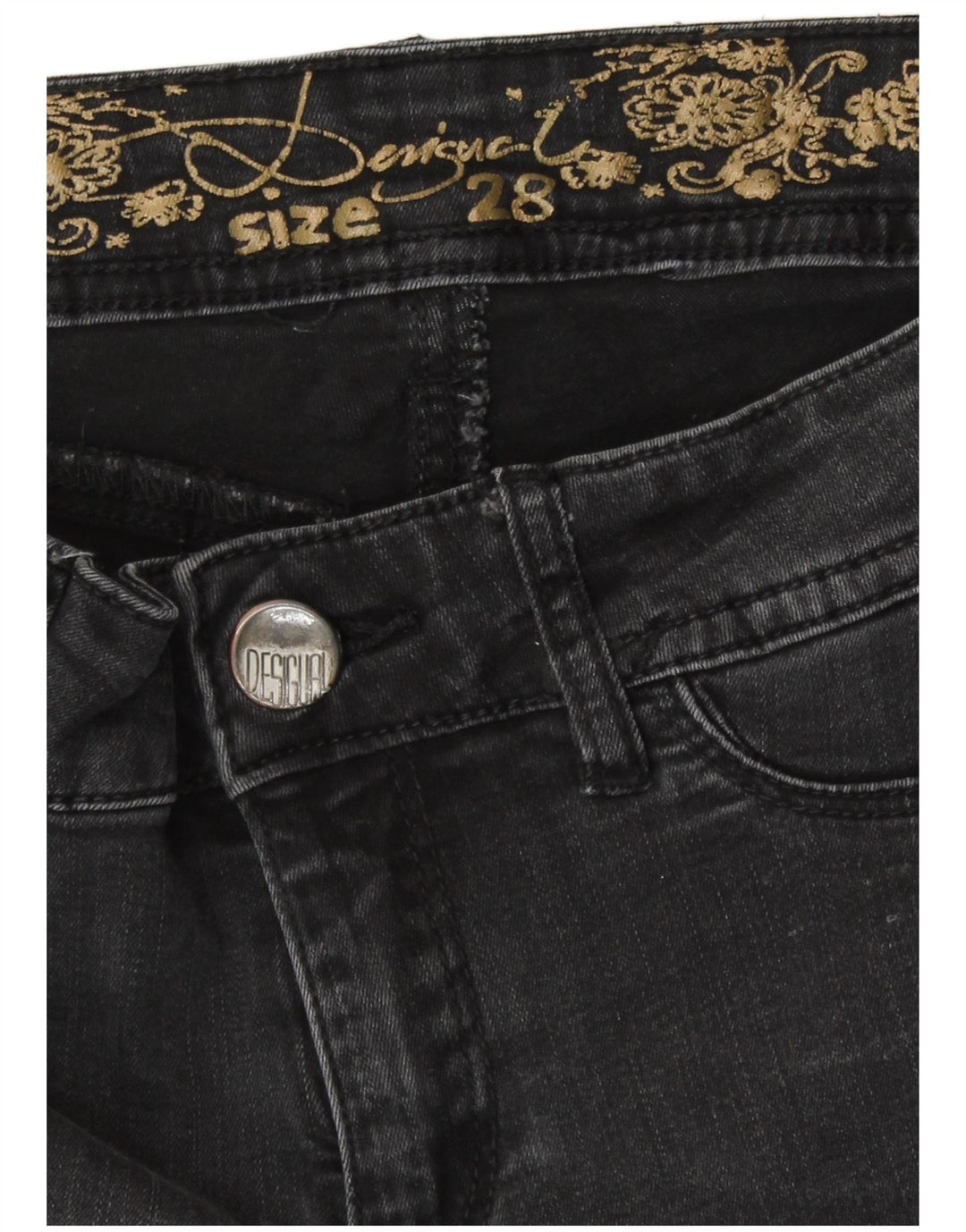 Damskie jeansy Skinny Desigual W28 L32 szare