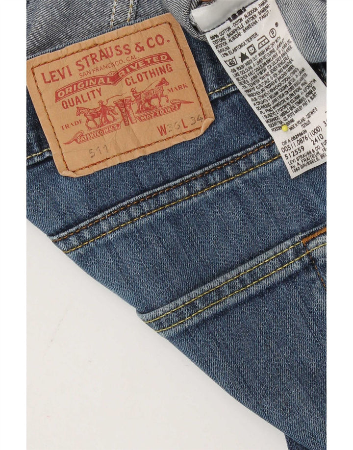 Damskie jeansy Levi's 511 Slim W36 L27 Niebieskie bawełniane