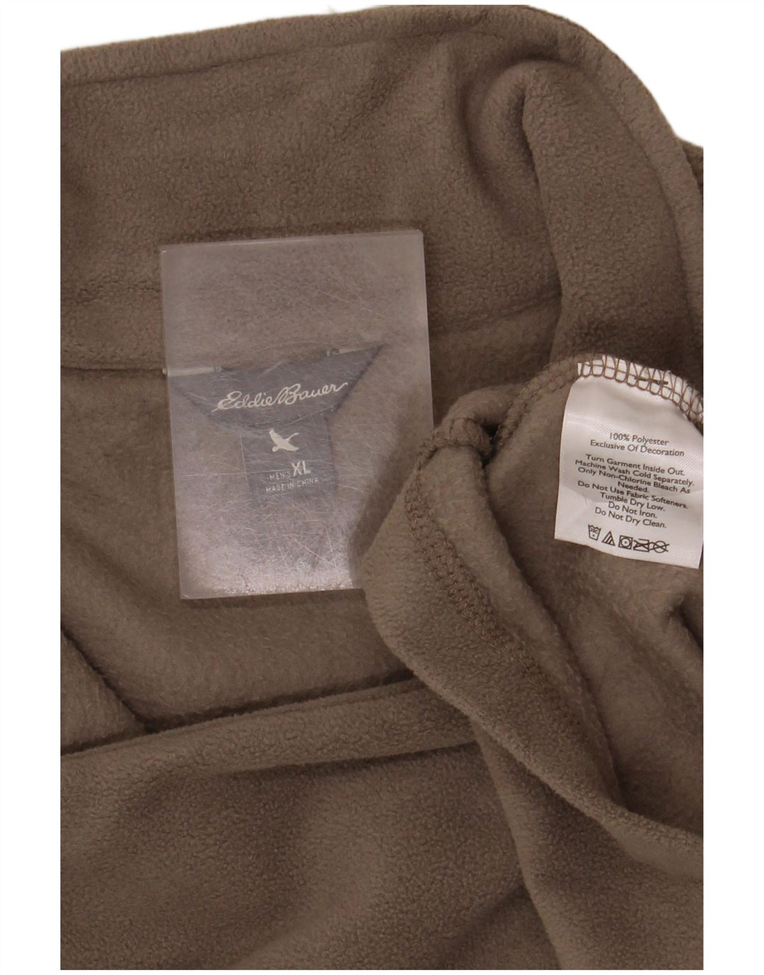 Męski sweter polarowy EDDIE BAUER z zamkiem błyskawicznym XL, szary poliester