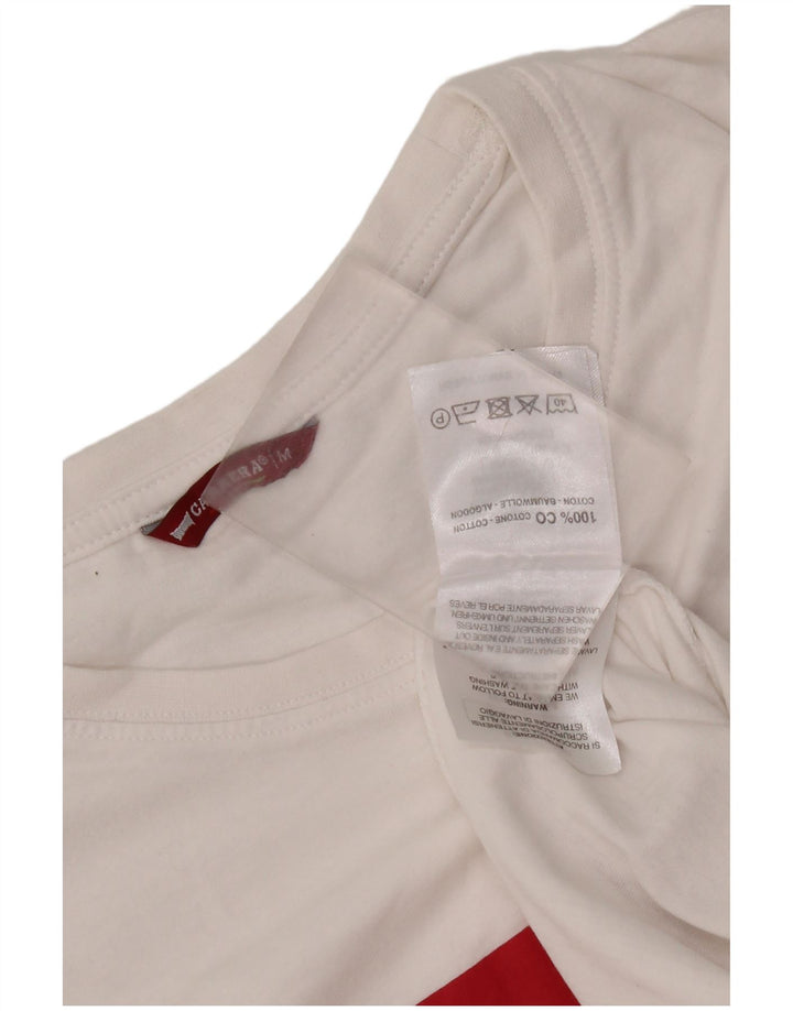 Męska koszulka z grafiką Carrera Top, średnia biała bawełna