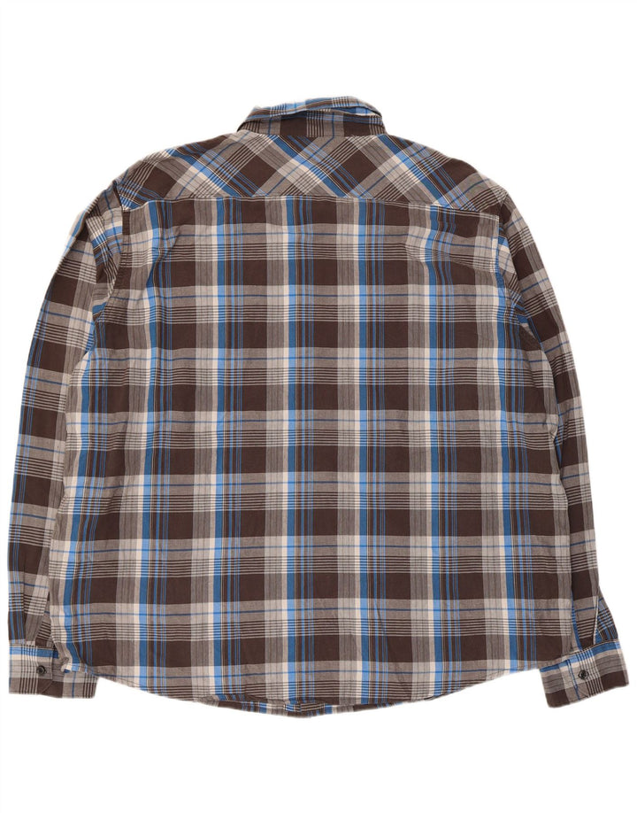 Koszula męska Wrangler 3XL, bawełniana, brązowa krata