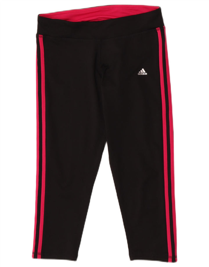 Damskie legginsy Adidas Climalite Capri UK 12/14 Średni czarny poliester