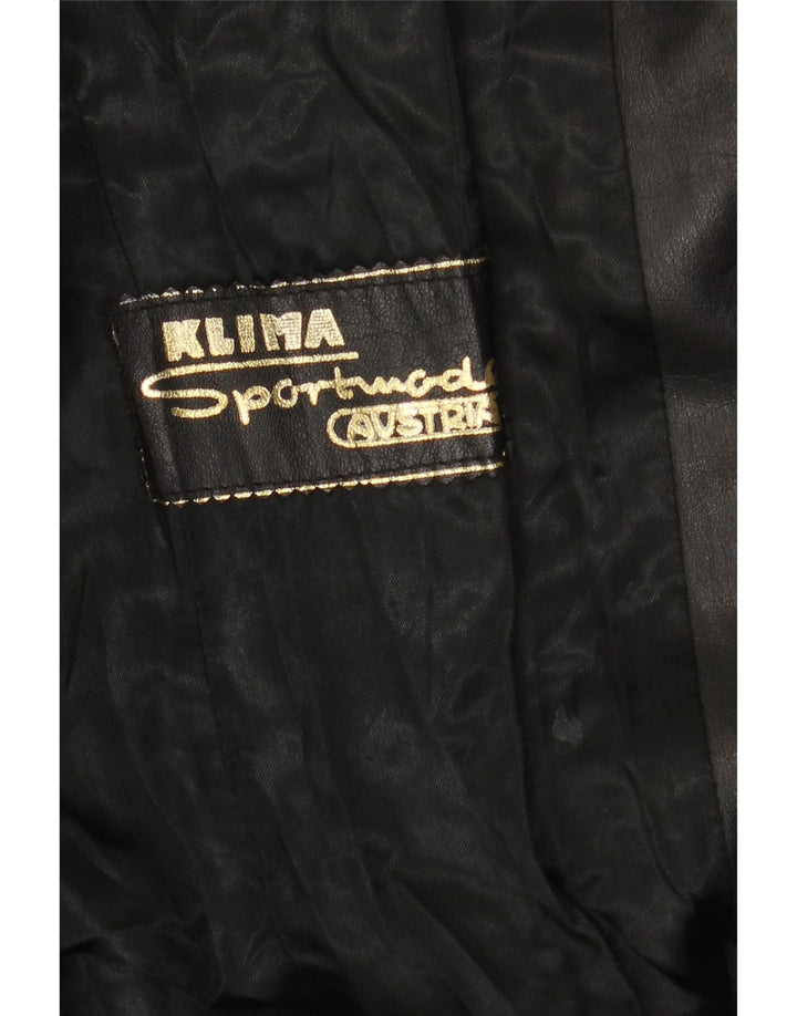 Damski płaszcz skórzany Klima UK 10, mały, czarny