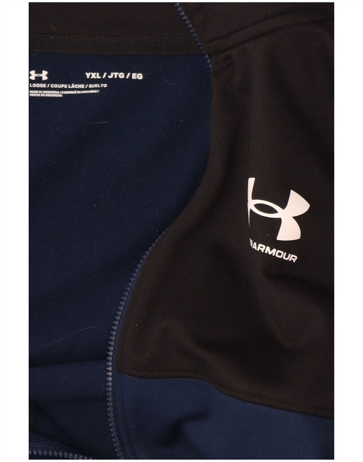 Chłopięca kurtka dresowa UNDER ARMOUR 13-14 lat XL, czarna, z blokami kolorów