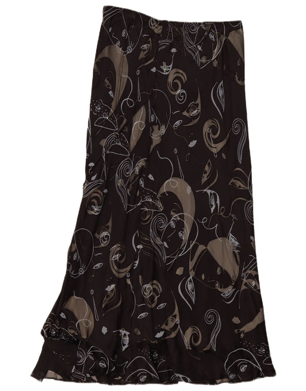 Damska spódnica Maxi Fenn Wright Manson UK 16 Large W32 Czarny jedwab Paisley