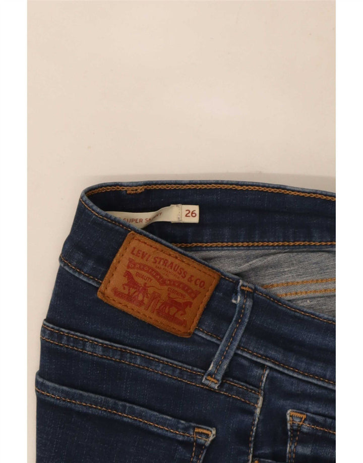 Damskie jeansy Levi's 710 Super Skinny W26 L28 Granatowe