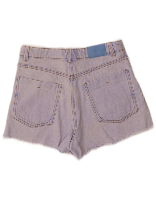 Damskie spodenki jeansowe Zara z wysokim stanem EU 36 XS W26, niebieska bawełna