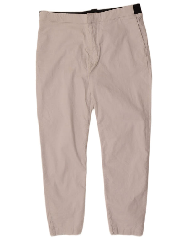 Męskie spodnie typu skinny Chino Zara, duże W32 L26 w kolorze złamanej bieli, bawełniane