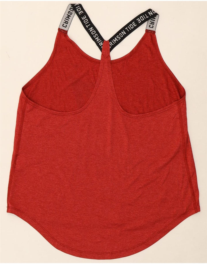 NIKE Womens Dri Fit Graphic Vest Top UK 10 Small Burgundy Polyester Vintage Nike and Second-Hand Nike from Messina Hembry 