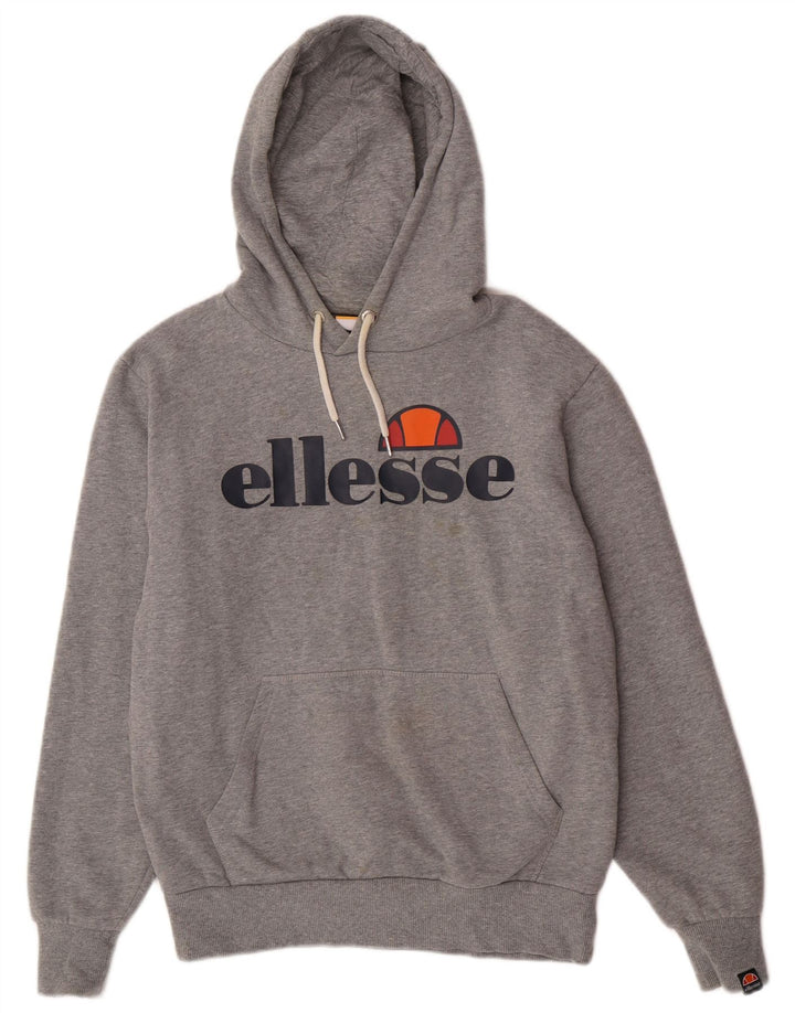 Męski sweter z kapturem Ellesse, średnioszary, bawełniany