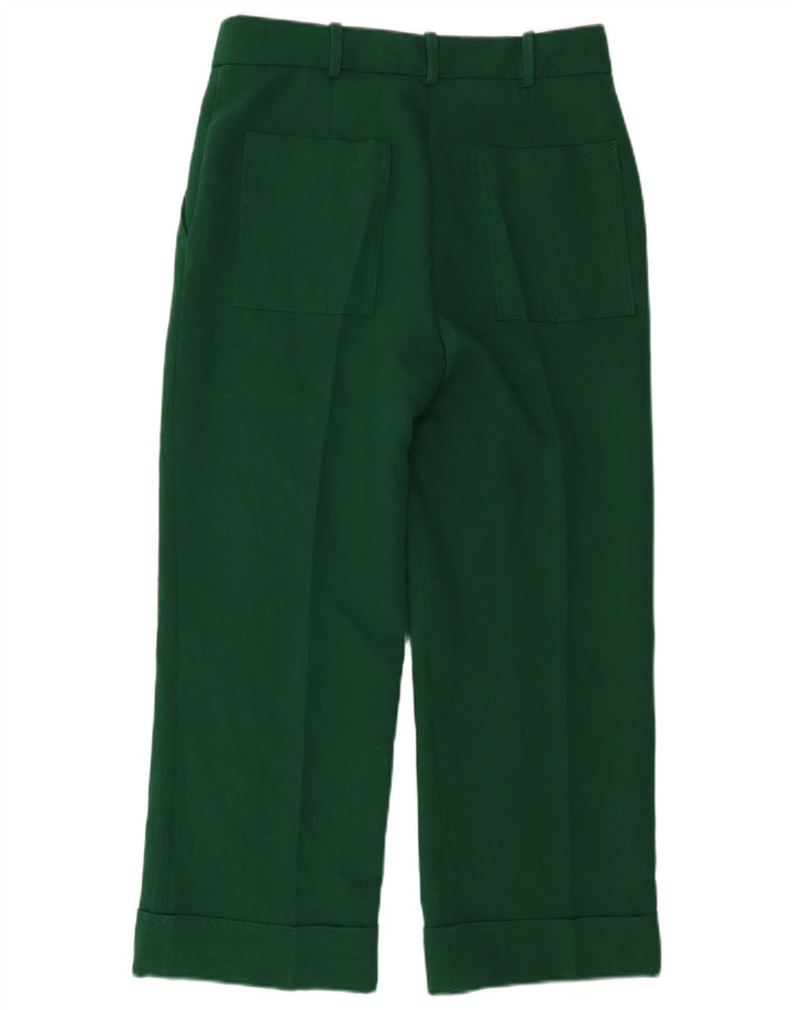 Damskie proste spodnie garniturowe Zara, małe W26 L25, zielone
