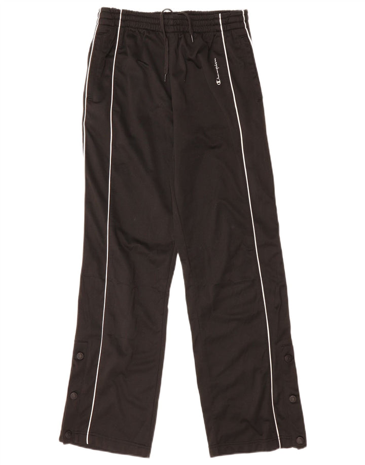 CHAMPION Boys Tracksuit Trousers 11-12 Years Large Black Polyester
