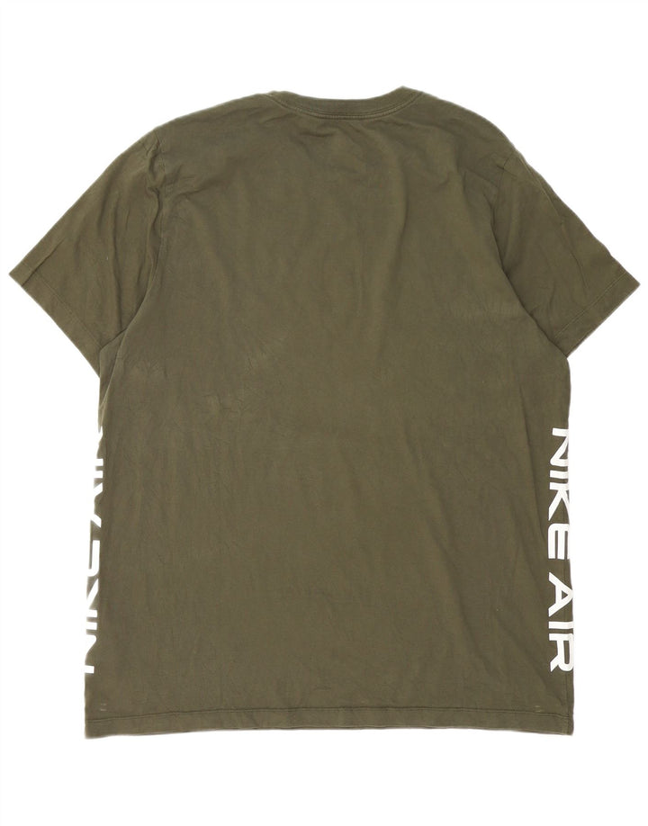 Męski T-shirt z grafiką Nike, XL, zielony, bawełniany