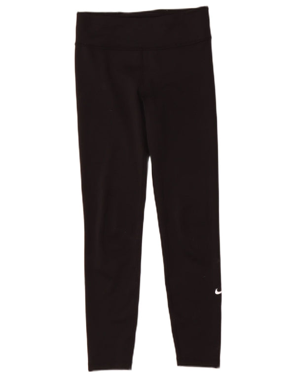 Dziewczęce legginsy Nike Dri Fit 10-11 lat, średni czarny poliester