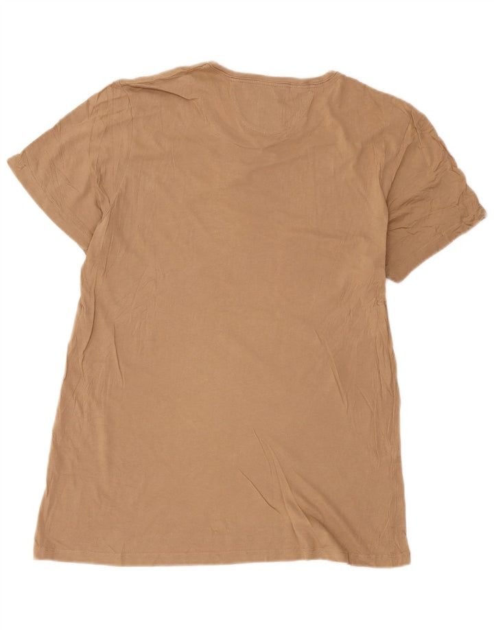 T-shirt męski Zara, duży, beżowy