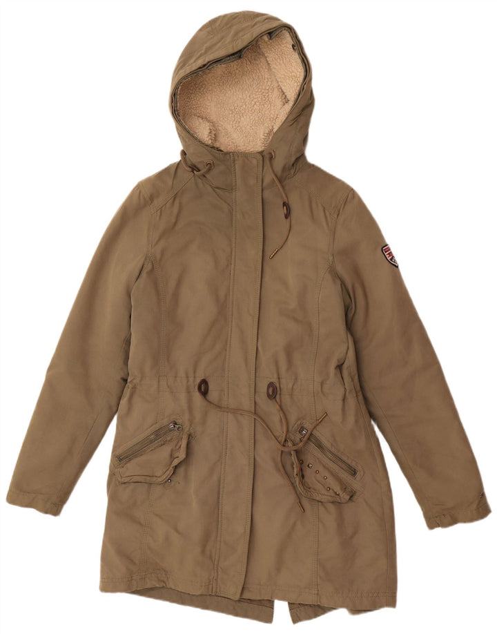 Damska kurtka parka oversize Tommy Hilfiger z kapturem UK 10 Small Khaki