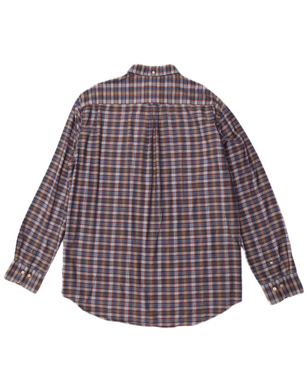 Koszula męska GANT o regularnym kroju, rozmiar 43/44 17 1/2 XL, bawełniana, granatowa w kratę