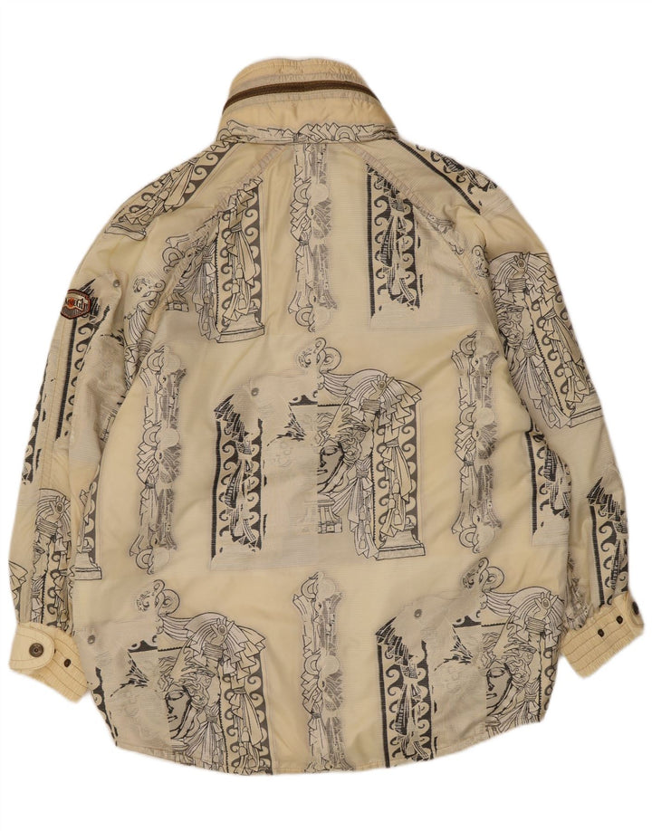 Męska wyściełana kurtka z kapturem i luźnym krojem Emmegi UK 36 Mały beżowy poliester