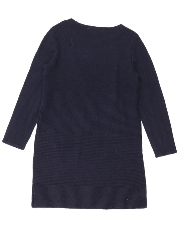 Crew Clothing Damska sukienka sweterkowa z długim rękawem UK 16, duża, granatowa