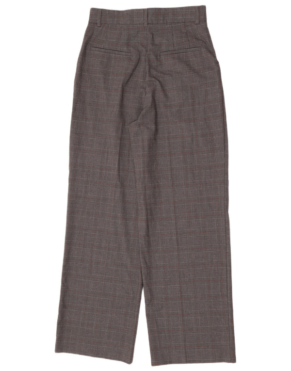 Damskie spodnie z szerokimi nogawkami Zara UK 8 Small W26 L30 Szara krata