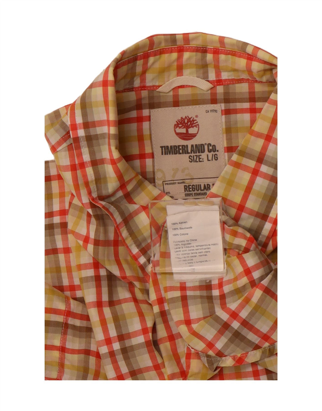 Koszula męska TIMBERLAND Grant Fit o regularnym kroju, duża pomarańczowa kratka