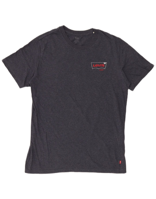 Koszulka męska Levi's Top, średnia, granatowa, bawełniana w cętki